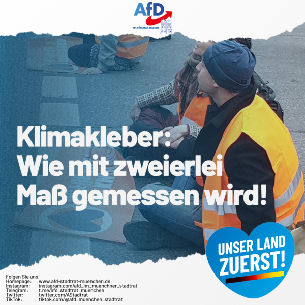 Klimakleber Wie Mit Zweierlei Ma Gemessen Wird Afd Gruppe Im